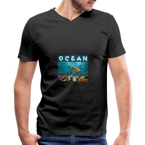 Ocean: Gentle Voyager - Men's Premium Organic V-Neck T-Shirt