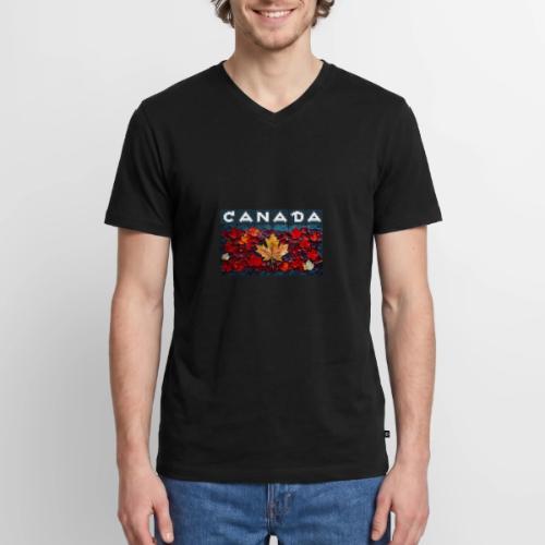 Canada's Living Canvas - Men's Premium Organic V-Neck T-Shirt