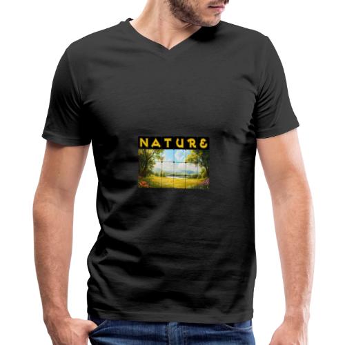 Nature: Summer Fields - Men's Premium Organic V-Neck T-Shirt