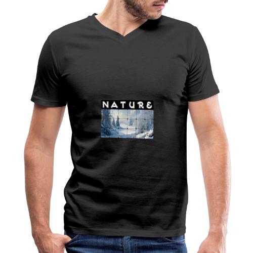 Nature: Frozen Horizon - Men's Premium Organic V-Neck T-Shirt