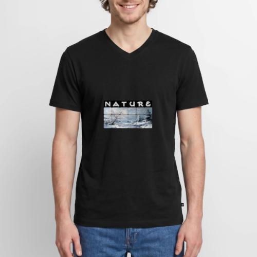 Nature: Winter Embrace - Men's Premium Organic V-Neck T-Shirt