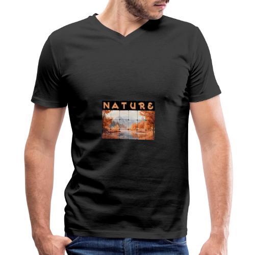 Nature: Autumn Glow - Men's Premium Organic V-Neck T-Shirt