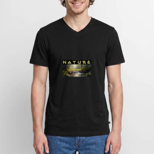 Nature: Verdant Bloom - Men's Premium Organic V-Neck T-Shirt