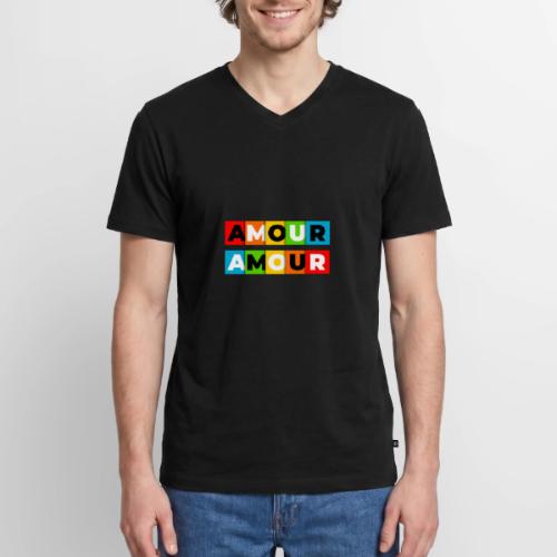 Love in Colour - Men's Premium Organic V-Neck T-Shirt