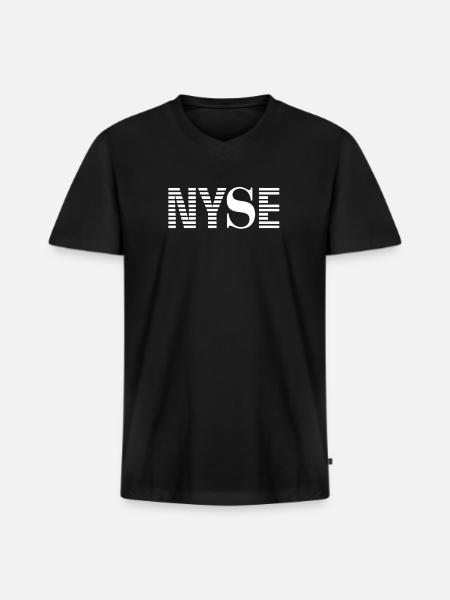 Nyse New York Stock Exchange - Men's Premium Organic V-Neck T-Shirt - black