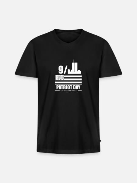9 11 Patriot Day - Men's Premium Organic V-Neck T-Shirt - black