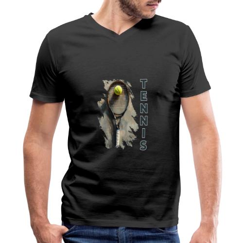 Tennis Power Play - Men's Premium Organic V-Neck T-Shirt
