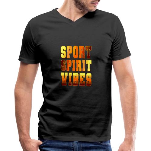 Sport Spirit Vibes Gradient - Men's Premium Organic V-Neck T-Shirt