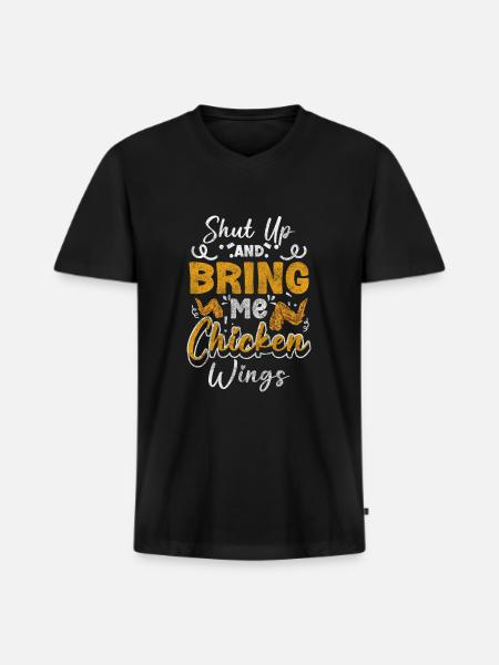 Meal Cravings Hotel - Men's Premium Organic V-Neck T-Shirt - black