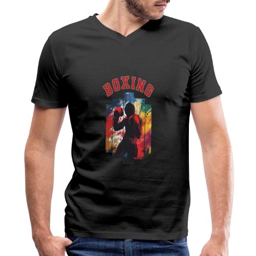 Boxing Warrior - Men's Premium Organic V-Neck T-Shirt