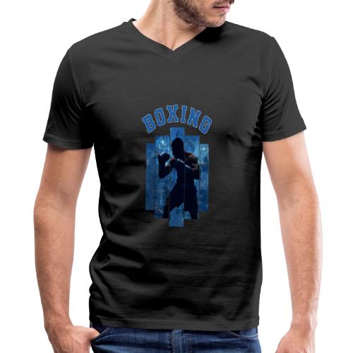 Boxing Never Stops - Men's Premium Organic V-Neck T-Shirt