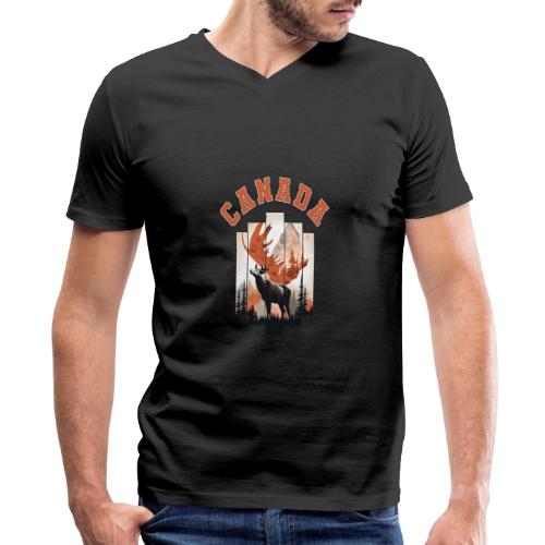 Great Canadian Outdoors - Men's Premium Organic V-Neck T-Shirt