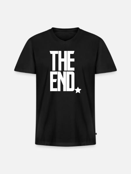 The End Game Screen - Men's Premium Organic V-Neck T-Shirt - black