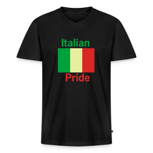 Italian Pride Flag - Men's Premium Organic V-Neck T-Shirt