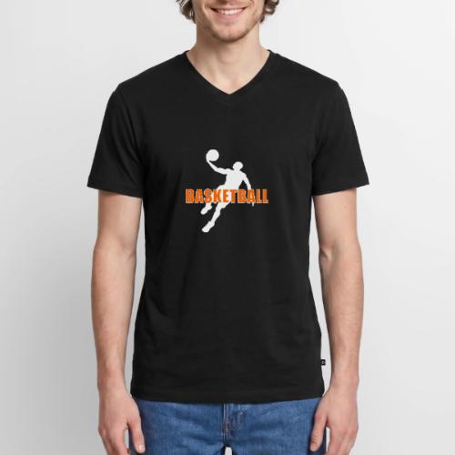 Slam Dunk Motion - Men's Premium Organic V-Neck T-Shirt