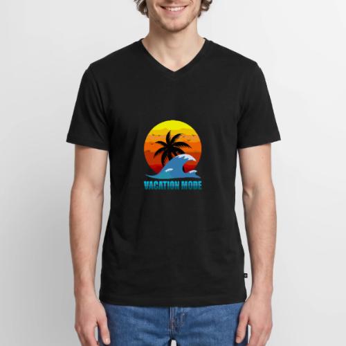 Vacation mode: Sunset Escape - Men's Premium Organic V-Neck T-Shirt