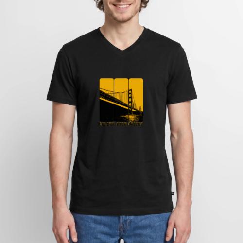 Golden Gate Bold Icon - Men's Premium Organic V-Neck T-Shirt