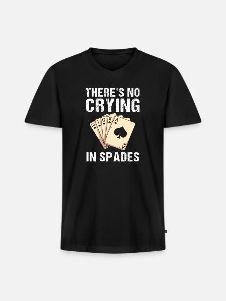 Spades Card Game Player Poker - Men's Premium Organic V-Neck T-Shirt - black