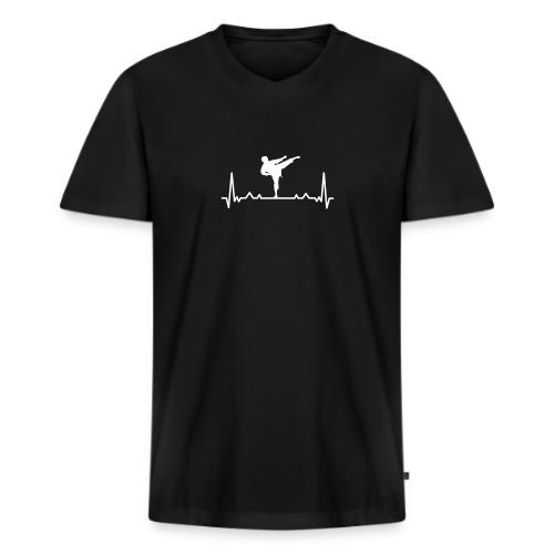 Judo Heartbeats - Men's Premium Organic V-Neck T-Shirt