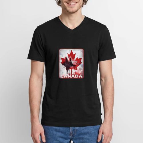 Canada's Maple Leaf Pride - Men's Premium Organic V-Neck T-Shirt