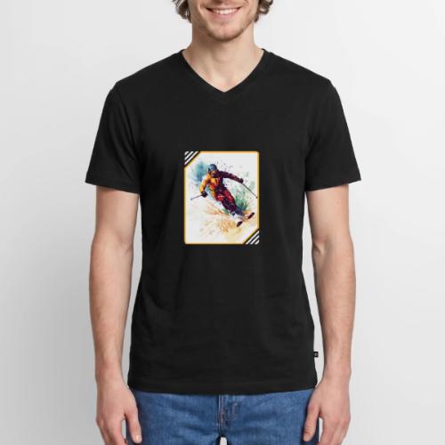 Winter Skiing Escape - Men's Premium Organic V-Neck T-Shirt