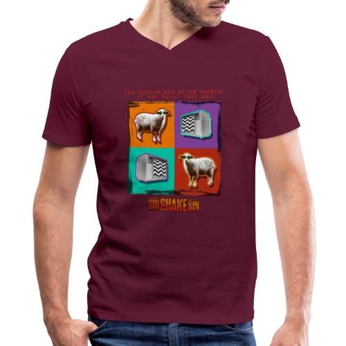 Sheep TV (The System Was Never Broken) - Men's V-Neck T-Shirt by Canvas
