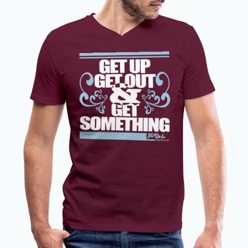 Get Something - Men's V-Neck T-Shirt by Canvas
