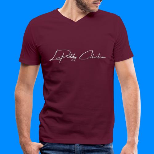 Official L.Piddy Collection Logo in White - Men's V-Neck T-Shirt by Canvas