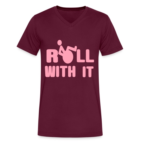 This is how a wheelchair user roll with it - Men's V-Neck T-Shirt by Canvas