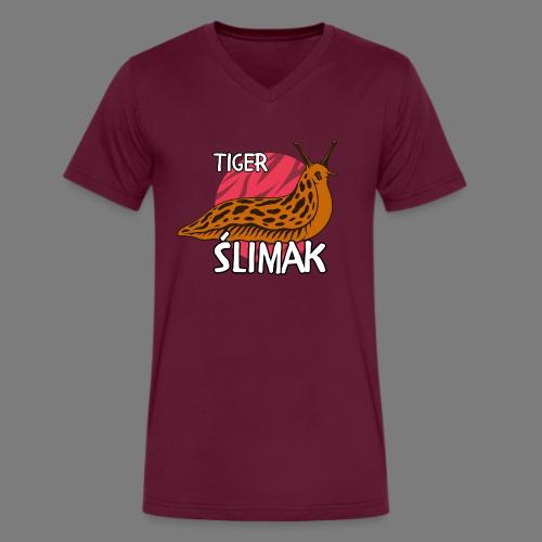 Tiger Ślimak Funny Polish Meme Animal Hybrid - Men's V-Neck T-Shirt by Bella + Canvas