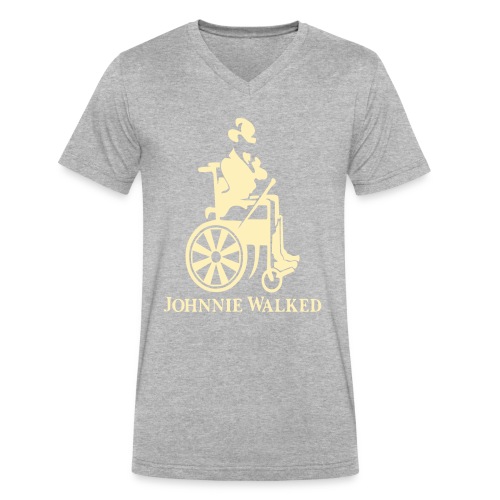 Johnnie Walked, Wheelchair fun, whiskey and roller - Men's V-Neck T-Shirt by Canvas
