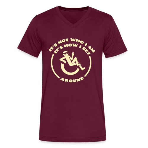 My wheelchair it's not who i am, it's how i go - Men's V-Neck T-Shirt by Canvas