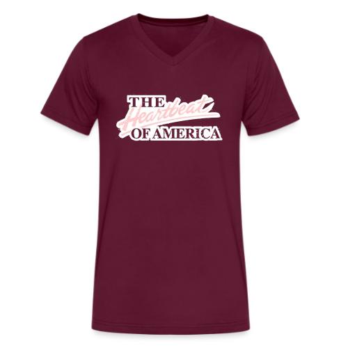 The Heartbeat of America - Men's V-Neck T-Shirt by Bella + Canvas