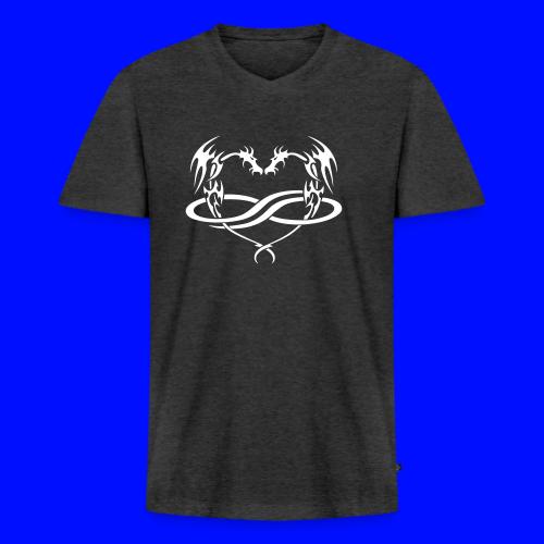 Polydragon (white) - Men's Premium Organic V-Neck T-Shirt
