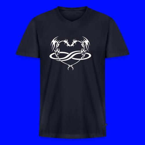 Polydragon (white) - Men's Premium Organic V-Neck T-Shirt