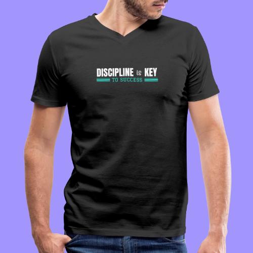 Discipline is Key to Success - Success Factors - Men's V-Neck T-Shirt by Bella + Canvas