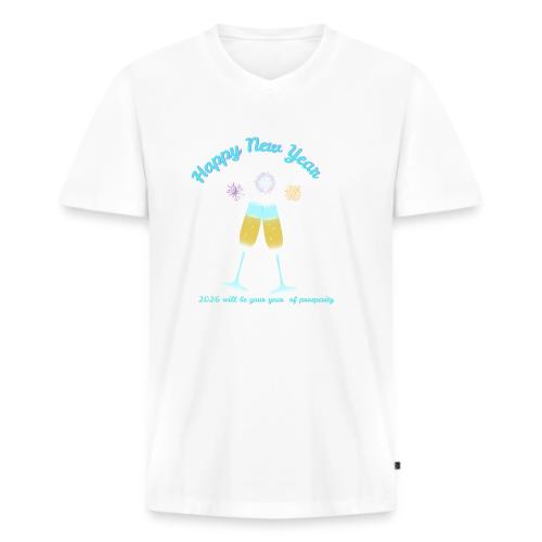 Happy New Year 2026 Prosperity Design - Men's Premium Organic V-Neck T-Shirt