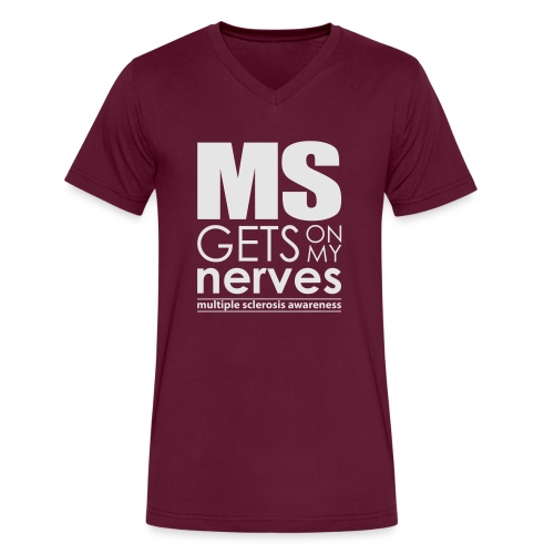 MS Gets on My Nerves - Men's V-Neck T-Shirt by Canvas