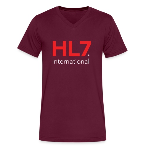 HL7 International Logo - Reverse - Men's V-Neck T-Shirt by Canvas