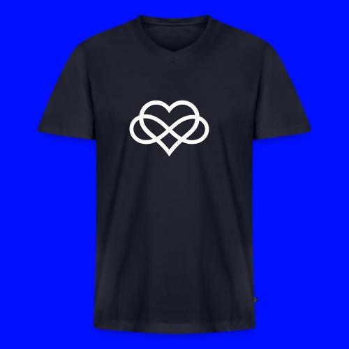 Infinity-Heart (white) - Men's Premium Organic V-Neck T-Shirt