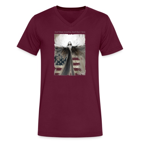 God bless America_design5 - Men's V-Neck T-Shirt by Canvas