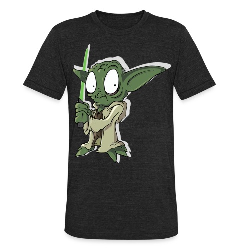 Yoda Cartoon - Unisex Tri-Blend T-Shirt