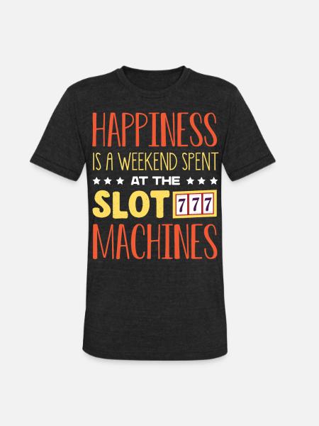 Slot Machine, Slots, Gambling - Unisex Tri-Blend T-Shirt - heather black
