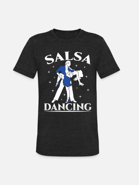 Salsa Dancing Dance Dancer Latin - Unisex Tri-Blend T-Shirt - heather black