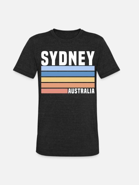 Sydney Australia - Unisex Tri-Blend T-Shirt - heather black