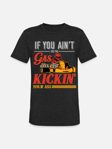 Go Kart - Unisex Tri-Blend T-Shirt - heather black