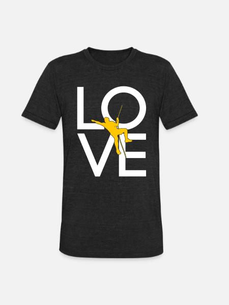 climbing - Unisex Tri-Blend T-Shirt - heather black