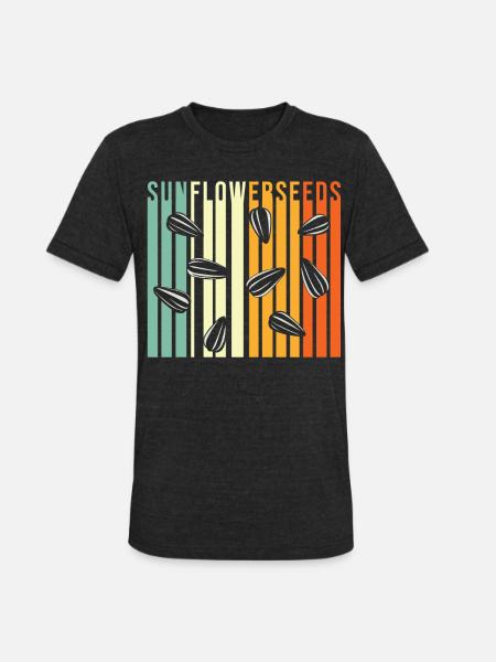 Sunflower Seeds - Unisex Tri-Blend T-Shirt - heather black