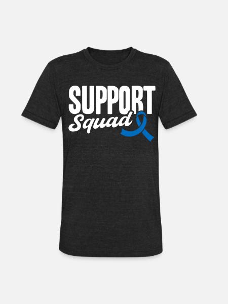 Support Squad - Unisex Tri-Blend T-Shirt - heather black