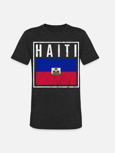 Haiti - Unisex Tri-Blend T-Shirt - heather black